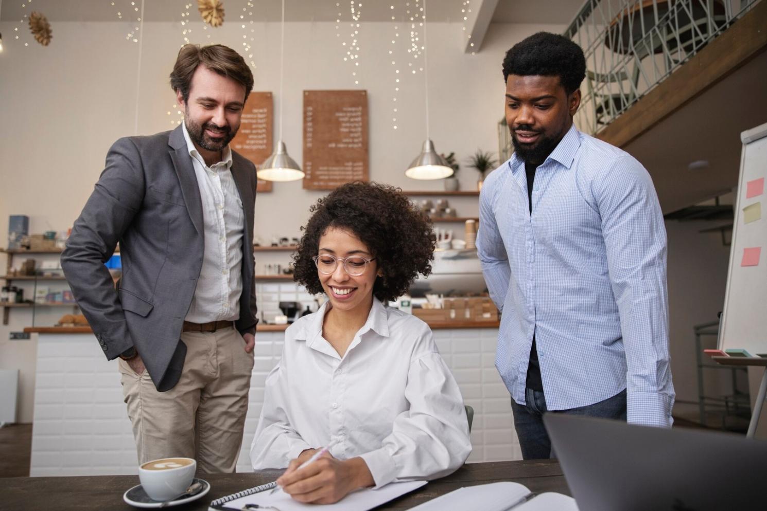 Small business owner financial planning case analysis with budget allocation charts